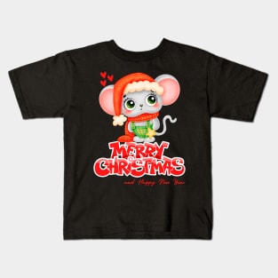 Cute Cartoon mouse Christmas T Shirt Kids T-Shirt